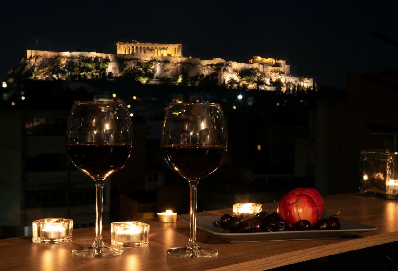 Mosaics Astonishing Acropolis View Aprtm Leilighet Athen Eksteriør bilde
